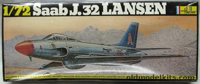 Heller 1/72 Saab J-32 Lansen, 343 plastic model kit